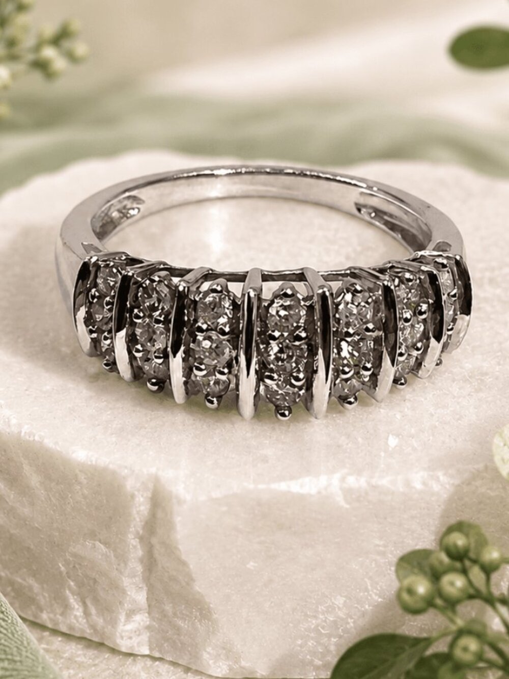 Radiant Crown Diamond Band